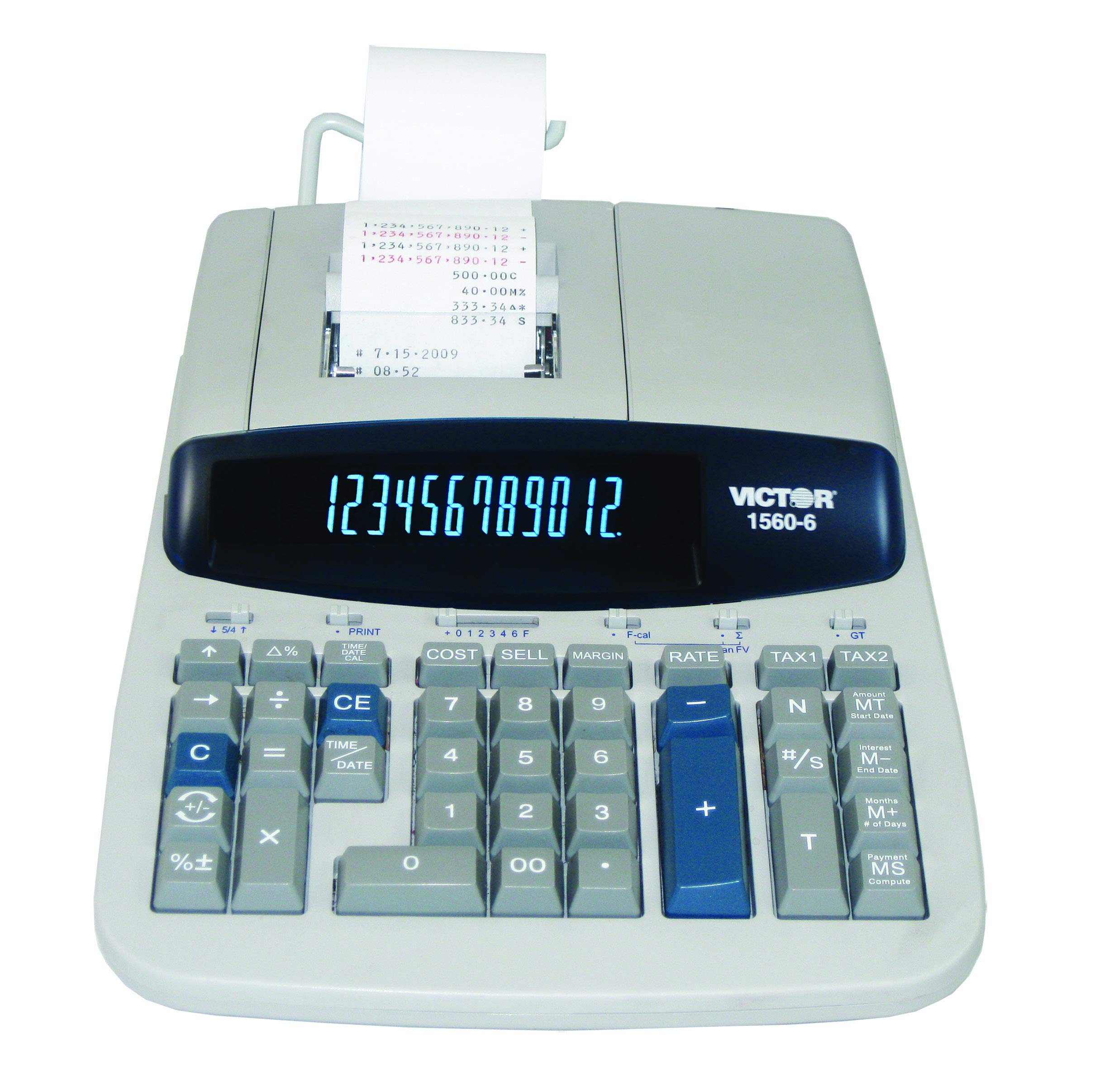 Victor 1560-6 12 Digit Heavy Duty Commercial Printing C...