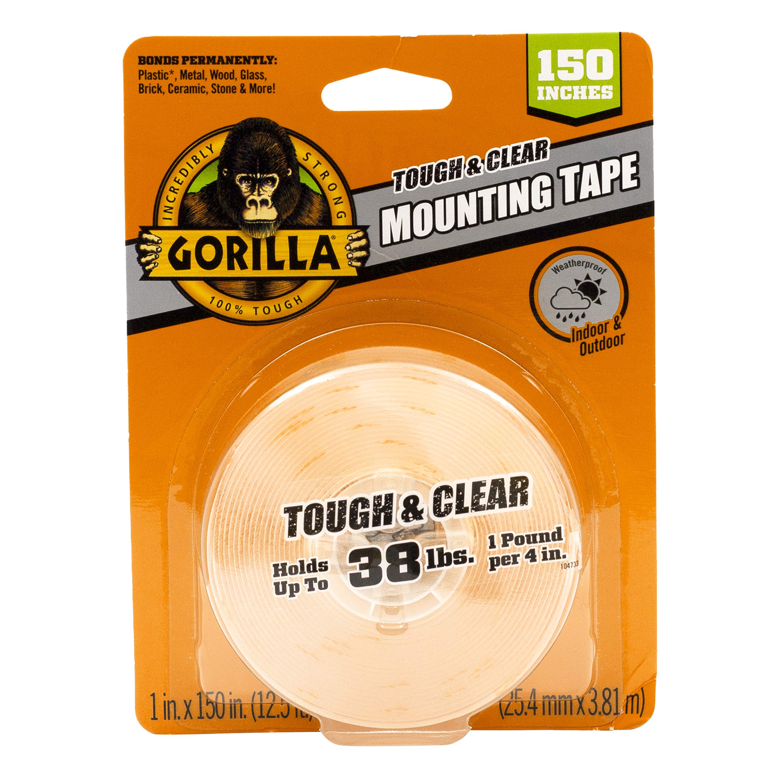 Gorilla Tough & Clear Double Sided XL Mounting Tape