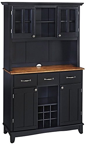 Home Styles Lexington Large Cottage Oak Top Black Buffe...