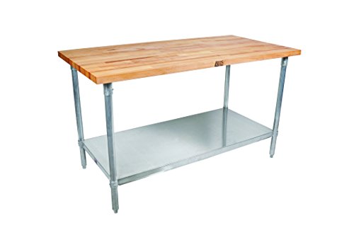 John Boos JNS01 Maple Top Work Table with Galvanized St...