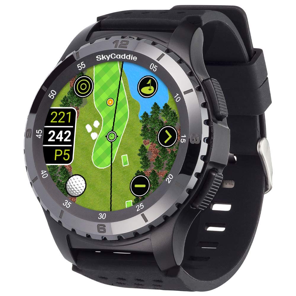SkyCaddie LX5C Golf GPS Watch with Ceramic Bezel, Black