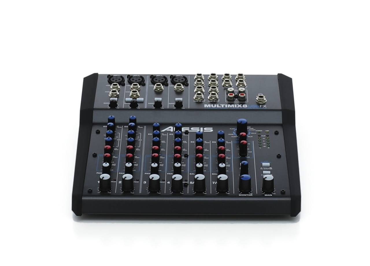 Alesis MultiMix 8 USB FX | 8-Channel Mixer with Effects...