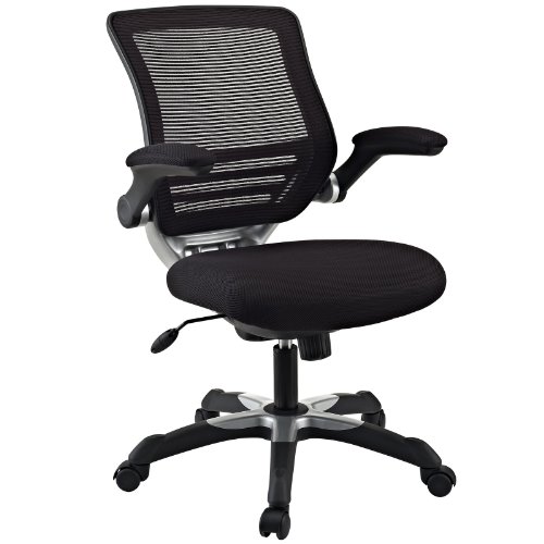 Modway Edge Mesh Back and Mesh Seat Office Chair In Bla...