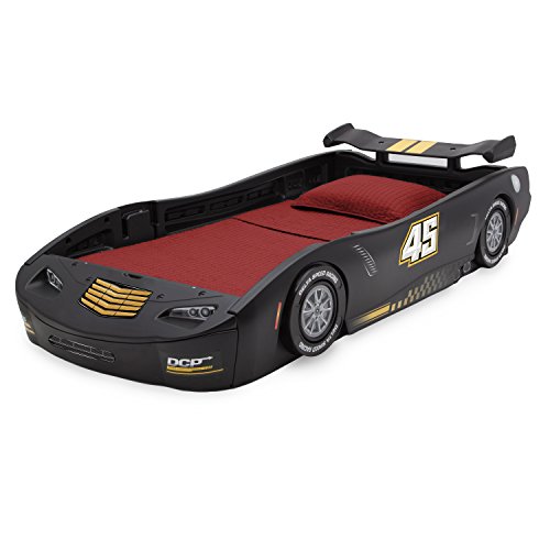 Delta Children Sport Race Car Twin Bed, Black