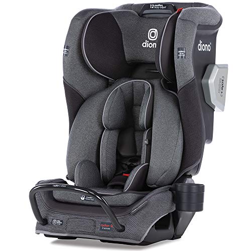 Diono 2020 Radian 3QXT, 4 in 1 Convertible, Safe+ Engineering, 4 Stage Infant Protection, 10 Years 1 Car Seat, Fits 3 Across, Gray Slate
