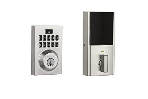 Kwikset 99140-019 SmartCode 914 Modern Contemporary Smart Lock Keypad Electronic Deadbolt With SmartKey Security and Z-Wave Plus, Satin Nickel