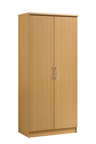 Hodedah HID8600 2-Door Armoire with 4-Shelves in White ...