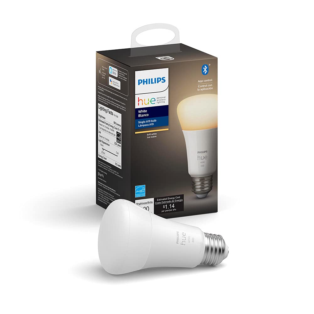 Philips Hue White and Color Ambiance Smart Bulb, Bluetooth & Zigbee Compatible (Hue Hub Optional), Compatible with Alexa & ...