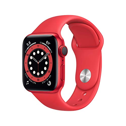 Apple  Watch Series 6 (GPS + Cellular, 40mm) - (Product) RED Aluminum Case with RED Sport Band (Renewed)