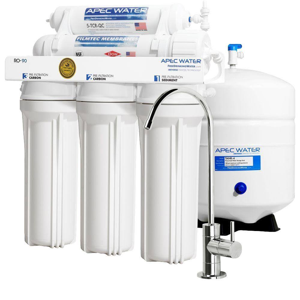 APEC Water Systems APEC Top Tier Supreme Certified High Flow 90 GPD Ultra Safe Reverse Osmosis Drinking Water Filter System (ULTIMATE RO-90)