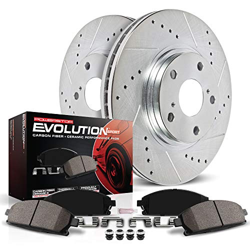 Power Stop K3167 Front Brake Kit with Drilled/Slotted B...