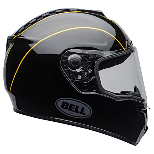 Bell  SRT Street Motorcycle Helmet (Buster Gloss Black/Yellow/Gray, XX-Large)