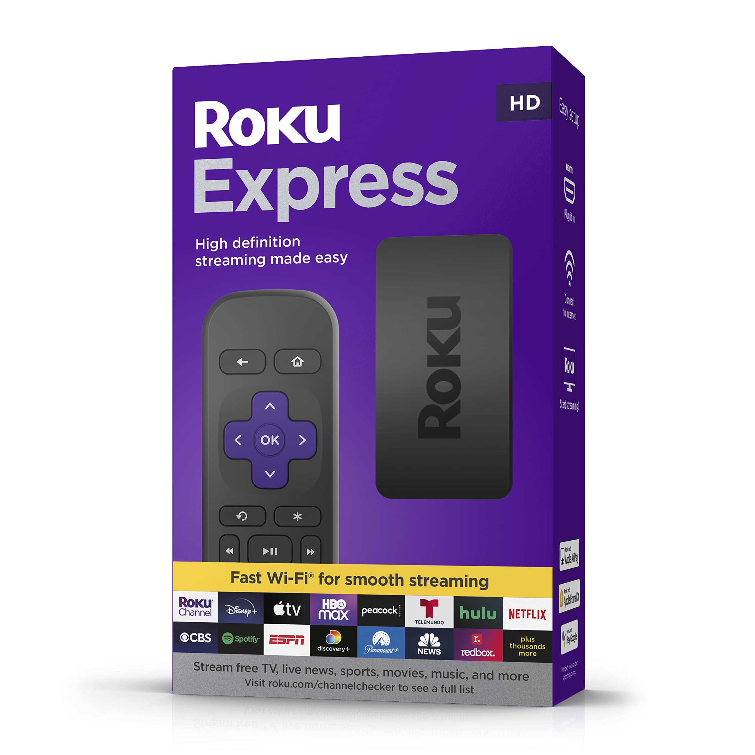 Roku Express (New, 2022) HD Streaming Device with High-...