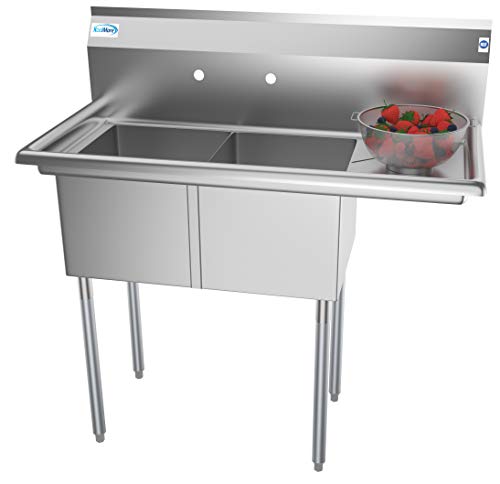 KoolMore 2 Compartment Stainless Steel NSF Commercial K...