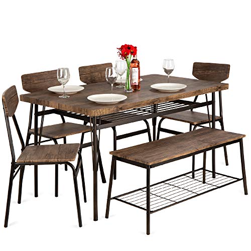 Best Choice Products 6-Piece 55in Wooden Modern Dining ...
