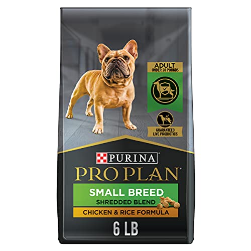 Purina Pro Plan Small Breed Dog Food with Probiotics for Dogs, Shredded Blend Chicken & Rice Formula - (5) 6 lb. Bags