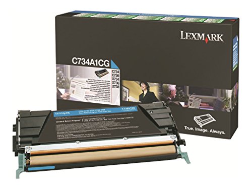 Lexmark C734A1CG Cyan Return Program Toner Cartr...