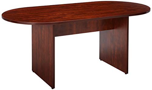 Lorell Oval Conference Table, Top and Base, 72 by 36 by 29-1/2-Inch, Cherry