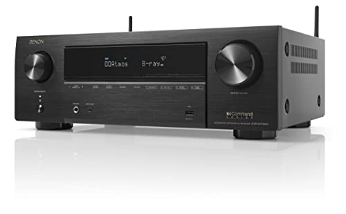 Denon AVR-X1700H 7.2 Channel AV Receiver - 80W/Channel (2021 Model), Advanced 8K HDMI Video w/ eARC, Full 3D Audio - Dolby Atmos, DTS:X, Wireless Streaming, Built-in HEOS, Amazon Alexa Voice Control