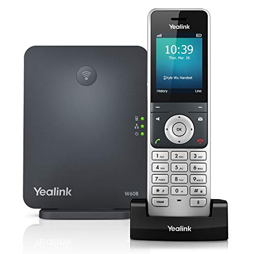 Yealink W60P Cordless DECT IP Phone and Base Station, 2...