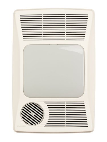 Broan-NuTone -NuTone 100HFL Directionally-Adjustable Bath Fan with Heater and Fluorescent Light, White