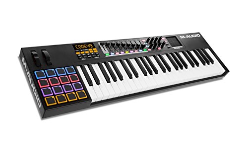 M-Audio Code 49 (Black) | USB MIDI Controller With 49-Key Velocity Sensitive Keybed, X/Y Pad, 16 Velocity Sensitive Trigger Pads & A Full-Consignment of Production/Performance Ready Controls