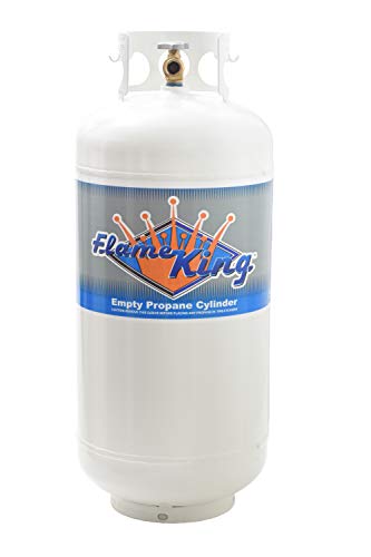 Flame King YSN401 40 Pound Steel Propane Tank Cylinder With Overflow Protection Device Valve