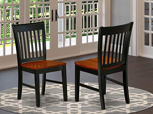 East West Furniture NFC-BCH-W Norfolk Formal Dining Cha...