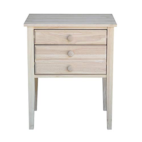 International Concepts Accent Table with Drawers Unfini...