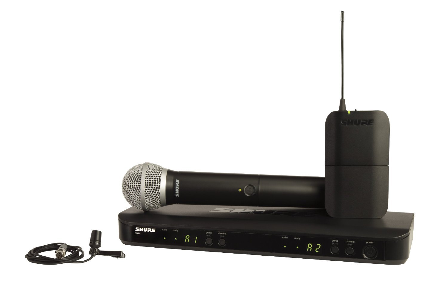 Shure BLX1288/CVL Dual Channel Wireless Microphone Syst...