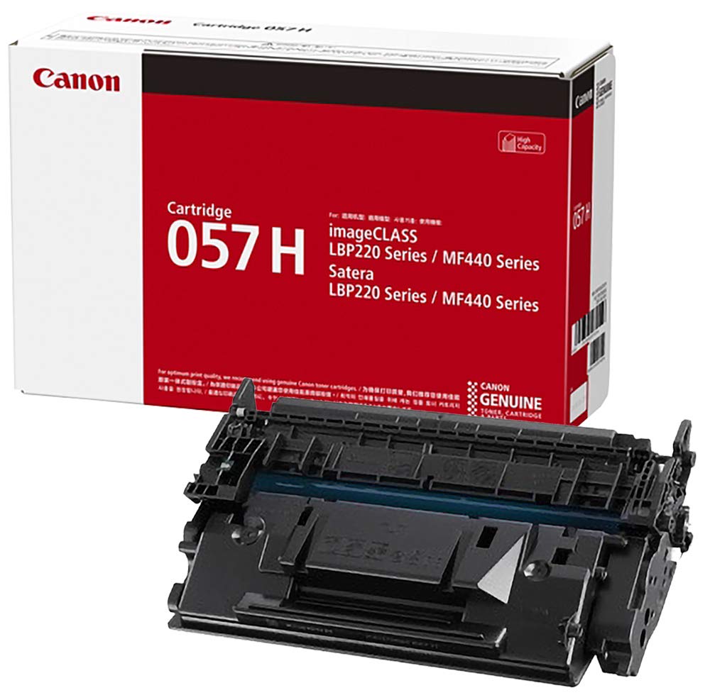 Canon Genuine Toner Cartridge 057 Black, High Capacity (3010C001), 1-Pack, for  imageCLASS MF449dw, MF448dw, MF445dw, LBP228dw, LBP227dw, LBP226dw Laser Printers (057 H)