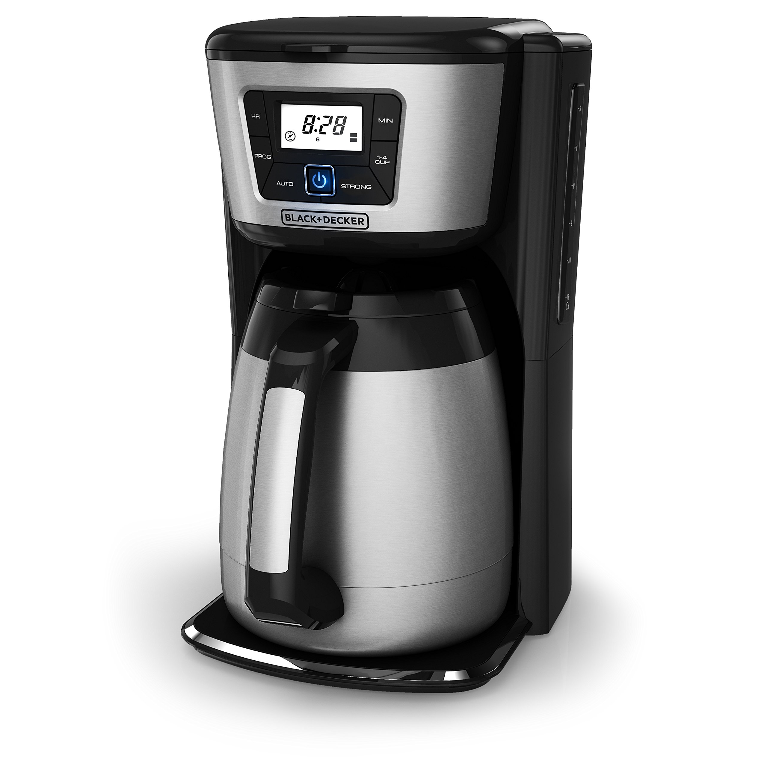 BLACK+DECKER 12-Cup Thermal Coffeemaker, Black/Silver, ...