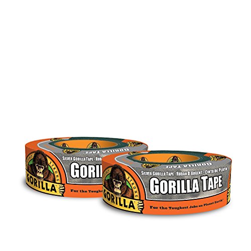 Gorilla Tape, Silver Duct Tape, 1.88" x 35 yd, Sil...