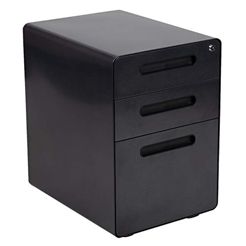 Flash Furniture Ergonomic 3-Drawer Mobile Locking Filin...