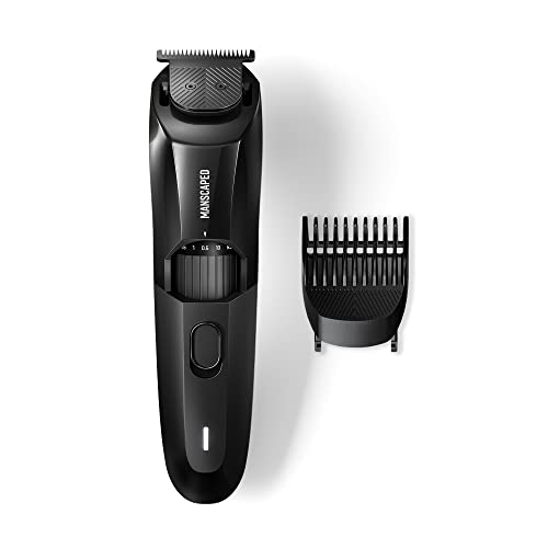  Manscaped Refining The Gentleman ® The Beard Hedger™ Premium Precision Beard Trimmer, 20 Length Adjustable Blade Wheel, Stainless Steel T-Blade for Precision Facial Hair Trimming, Cordless Waterproof...