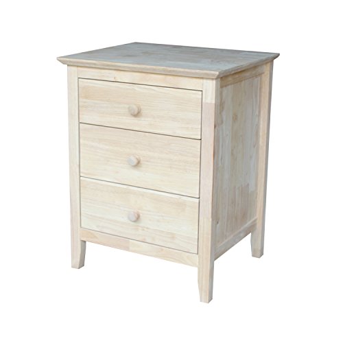 International Concepts Nightstand with 3 Drawers, Stand...