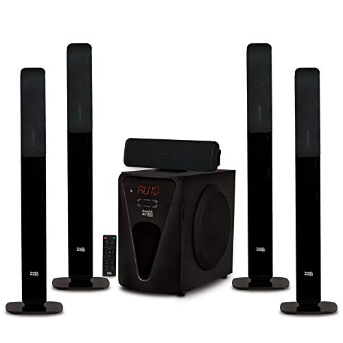 Acoustic Audio by Goldwood Acoustic Audio AAT5005 Bluetooth Tower 5.1 Home Theater Speaker System with 8