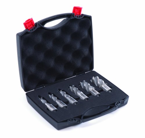 Evolution A-CC6SET-1 CYCLONE Premium 1-Inch Annular Cutter Set with Pilot Pins-For Use With Magnetic Drills, 6-Piece