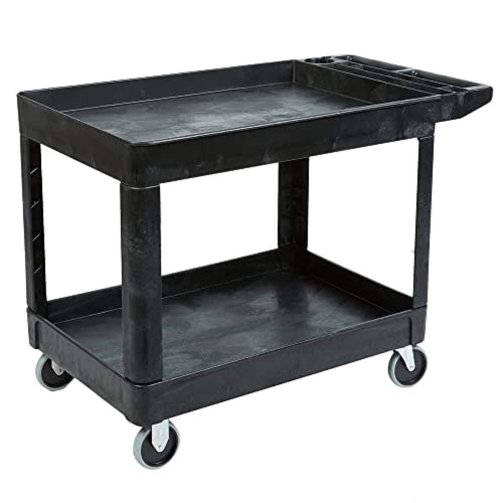 Rubbermaid 2-Shelf Utility/Service Cart, Medium, Lipped...