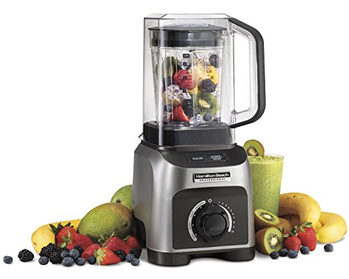 Hamilton Beach Professional Professional Quiet Shield Blender, 1500W, 32oz BPA Free Jar, 4 Programs & Variable Speed Dial for Puree, Ice Crush, Shakes and Smoothies, Silver (58870)