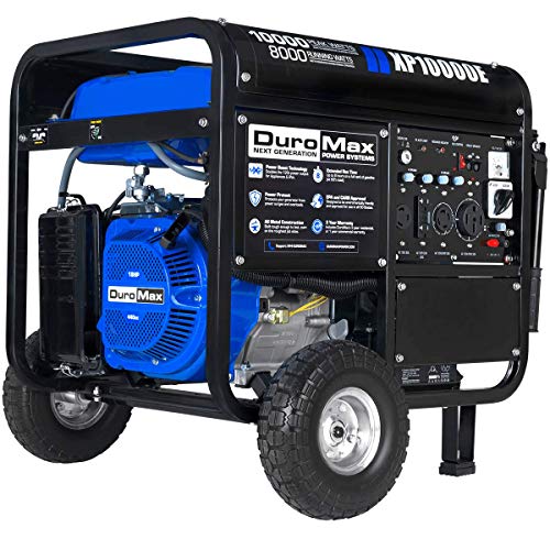 DuroMax XP10000E Gas Powered Portable Generator - 10000...