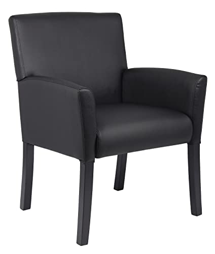 Boss Office Products Executive Box Arm Chair with Mahog...
