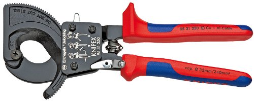 KNIPEX Tools - Cable Cutters, Ratcheting Type, Multi-Co...