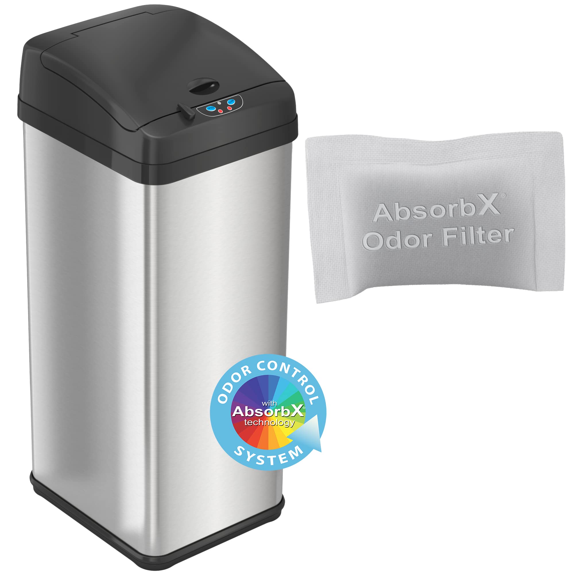 iTouchless 13 Gallon Touchless Sensor Trash Can with Ab...
