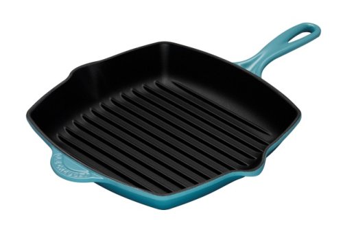 Le Creuset Enameled Cast Iron 10 1/4 Inch Square Skille...