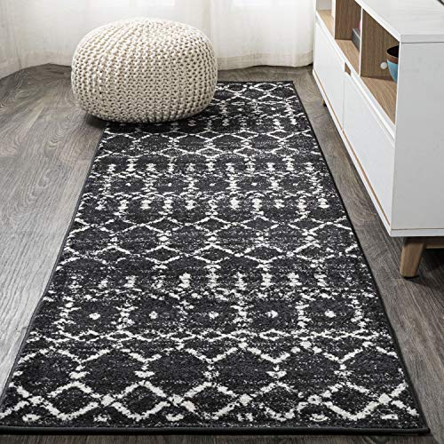 JONATHAN Y MOH101A-210 Moroccan Hype Boho Vintage Diamond Indoor Area Rug Bohemian Easy-Cleaning Bedroom Kitchen Living Room Non Shedding