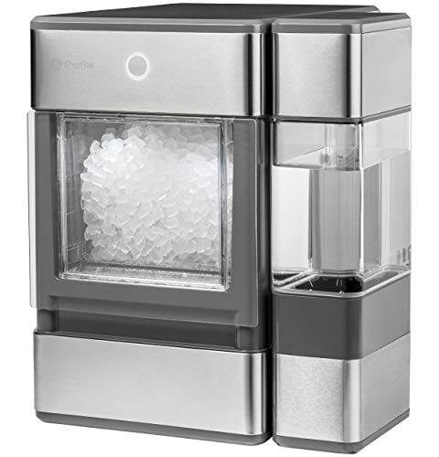 GE Profile Opal | Countertop Nugt Ice Maker | Portable Ice Machine Complete with Bluetooth Connectivity | Smart Home Kitchen Essentials | Stainless Steel Finish