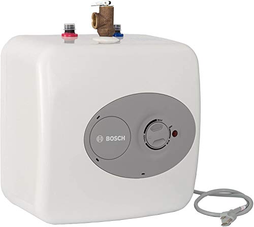 BOSCH THERMOTECHNOLOGY Bosch Electric Mini-Tank Water Heater Tronic 3000 T 2.5-Gallon (ES2.5)  - Eliminate Time for Hot Water - Shelf, Wall or Floor Mounted