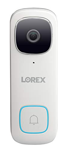 Lorex 2K QHD Wi-Fi Video Doorbell Outdoor Security Camera | Person Detection & Color Night Vision | Ultra-Wide Angle Lens & Two-Way Talk | Incl. 32GB MicroSD Card [Requires existing doorbell Wiring]