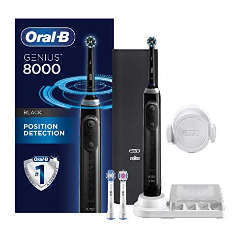 Procter & Gamble - HABA Hub Oral-B Genius Pro 8000 Electronic Power Rechargeable Battery Electric Toothbrush with Bluetooth Connectivity, Amazon Dash Replenishment Enabled